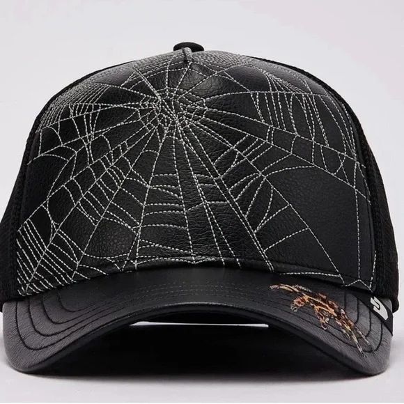 Goorin Bros Black SPIDER WEBS Limited Edition Trucker Hat. Limited Edition NWT - Picture 4 of 8
